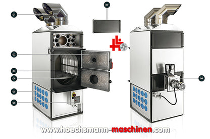 Fabbri F85CV Pro Version - Warmluftofen Werkstattofen gemäß BImSchV