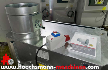 Draufsicht auf AL-KO Colourjet 1 mit sichtbarer Ausblasöffnung, Steuerung und Bedienunsgsanleitung