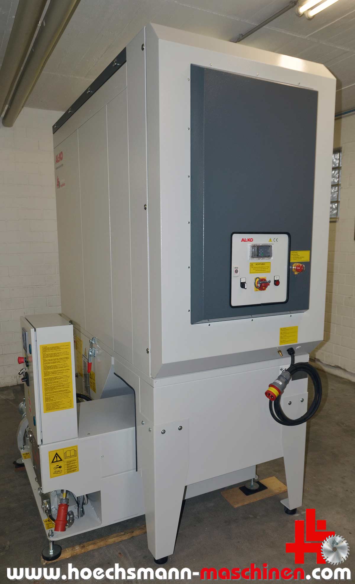 AL-KO Entstauber APU 250P mit Prodeco Brikettpresse E 55 Vertical