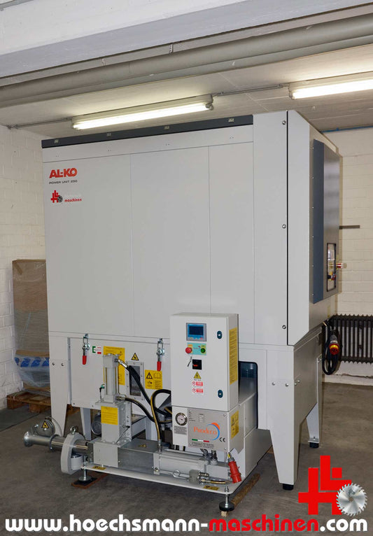 AL-KO Entstauber APU 250P mit Prodeco Brikettpresse E 55 Vertical