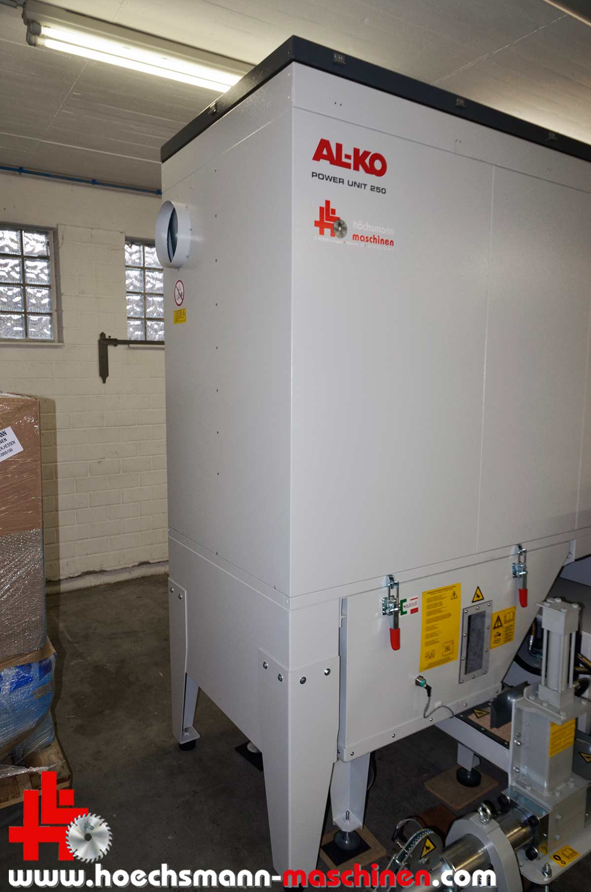 AL-KO Entstauber APU 250P mit Prodeco Brikettpresse E 55 Vertical