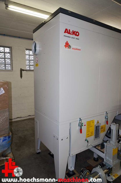 AL-KO Entstauber APU 250P mit Prodeco Brikettpresse E 55 Vertical