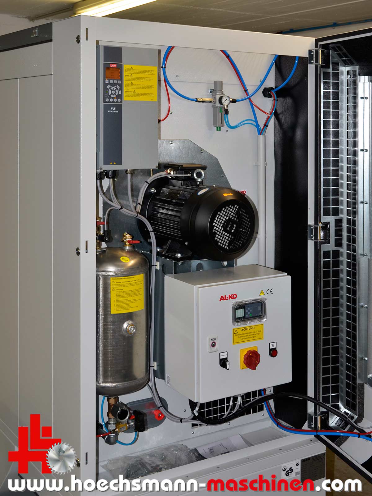 AL-KO Entstauber APU 250P mit Prodeco Brikettpresse E 55 Vertical