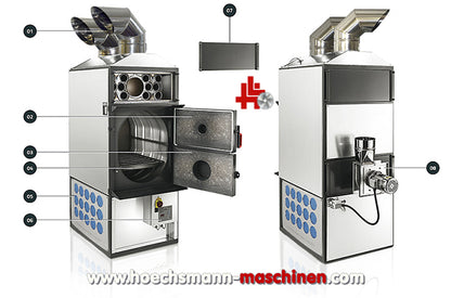 Fabbri F28CV Pro Version - Warmluftofen Werkstattofen gemäß BImSchV