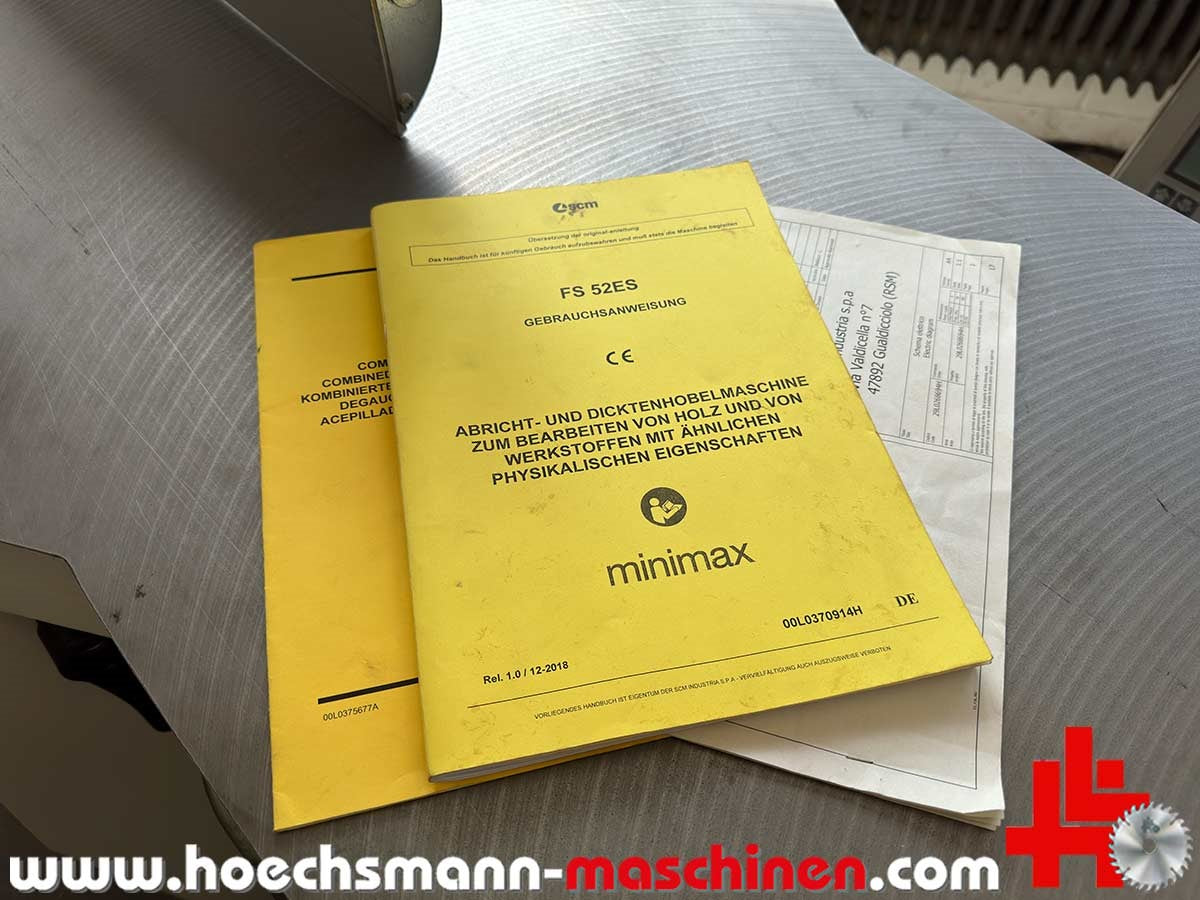 SCM Abrichthobelmaschine minimax fs 52 es